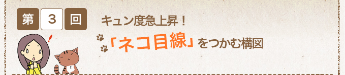 キュン度急上昇！「ネコ目線」をつかむ構図