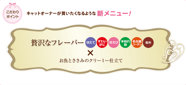 こだわりポイント　キャットオーナーが買いたくなるような新メニュー！